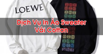 In Áo Sweater Vải Cotton